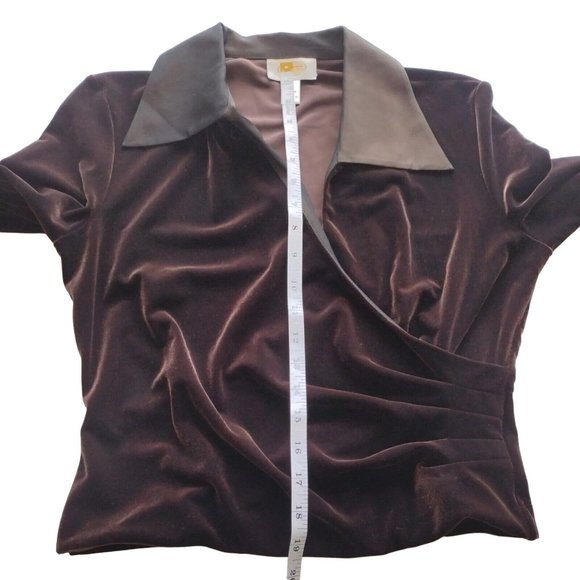 Talbots Top Womens 8 Faux Wrap - Picture 4 of 8